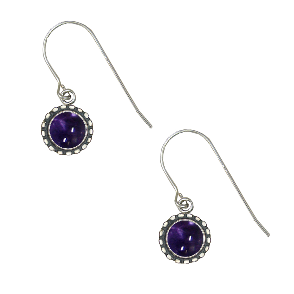 Sterling Silver Petite Iolite Gemstone Drop Dangle Earrings